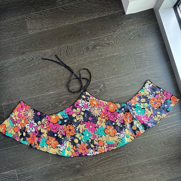 Lovers + Friends Floral Multicolor Crop Top - Picture 3 of 3